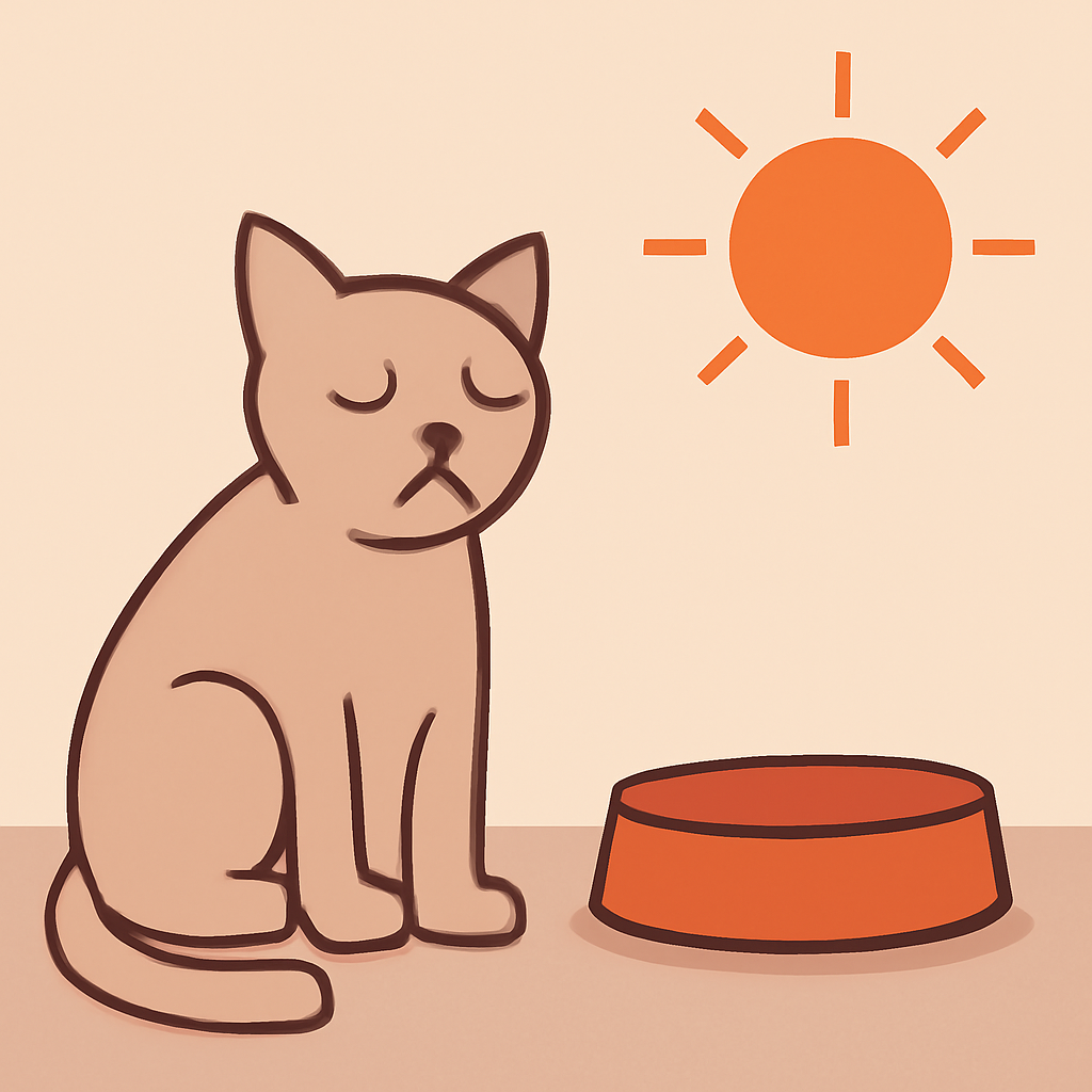 夏で猫がごはんを食べない原因