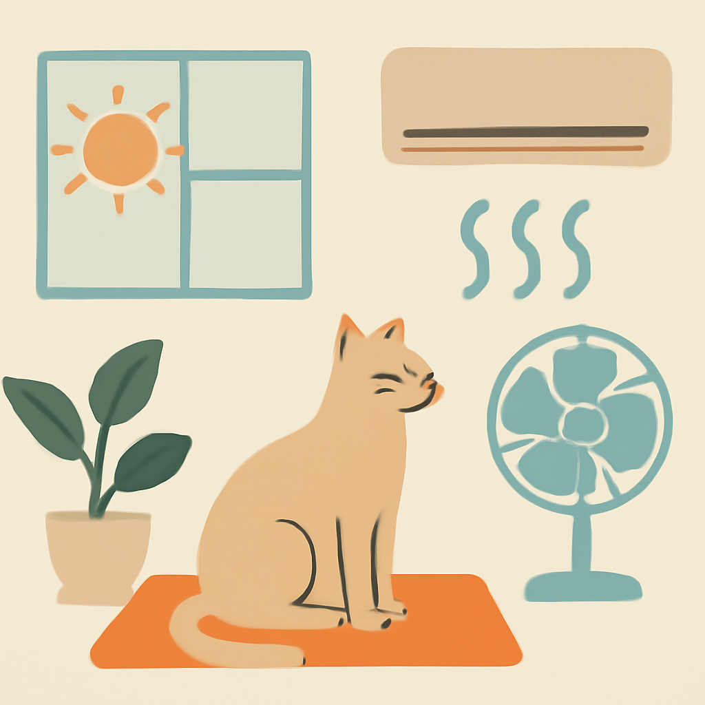 猫が涼しく過ごすための基本的な工夫